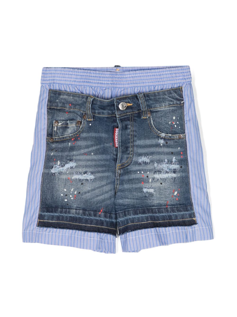 DSQUARED2 DENIM-PANELLED BOXER SHORTS