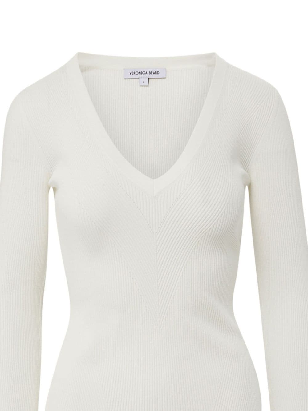 Shop Veronica Beard Callie Ribbed-knit Jumper In White