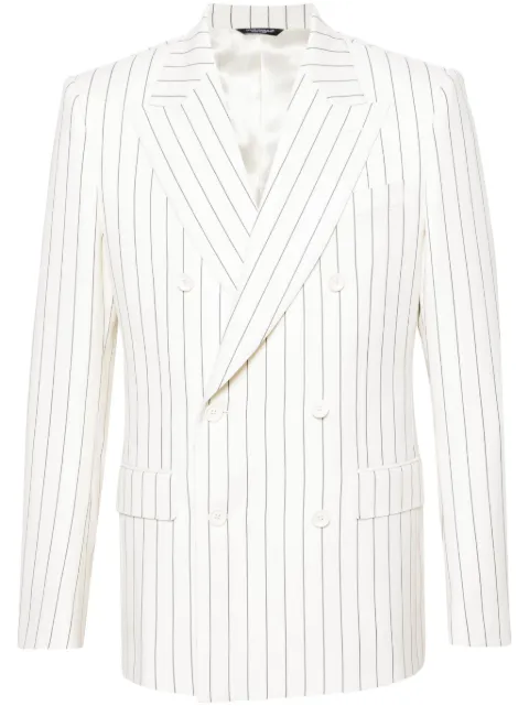 Dolce & Gabbana blazer con doble botonadura y motivo de rayas diplomáticas