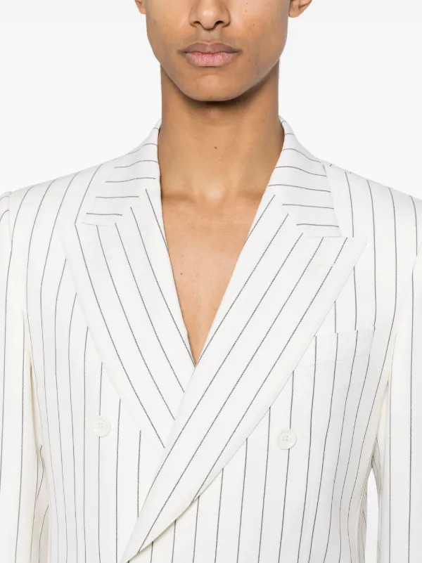 DOLCE&GABBANA ダブルブレスト ストライプジャケット Double-breasted pinstriped taormina jacket in Multicolor for Women