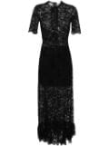 Rabanne floral-lace maxi dress - Black