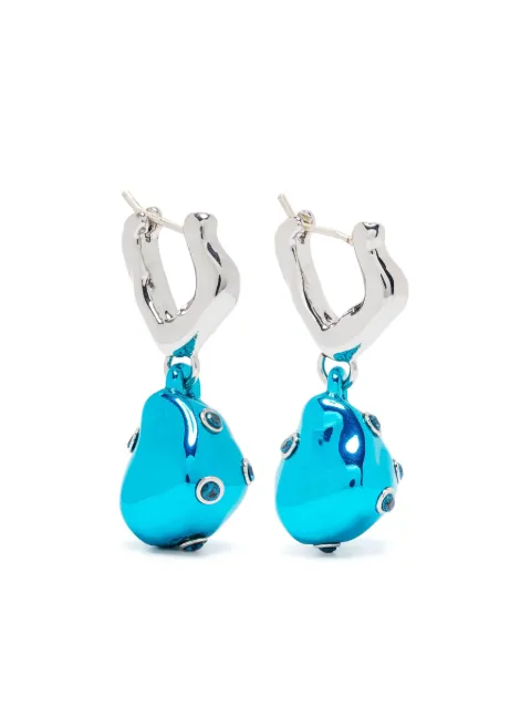 Vann Jewelry small Pierced Pearl drop earrings