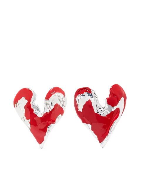 Vann Jewelry heart-motif stud earrings