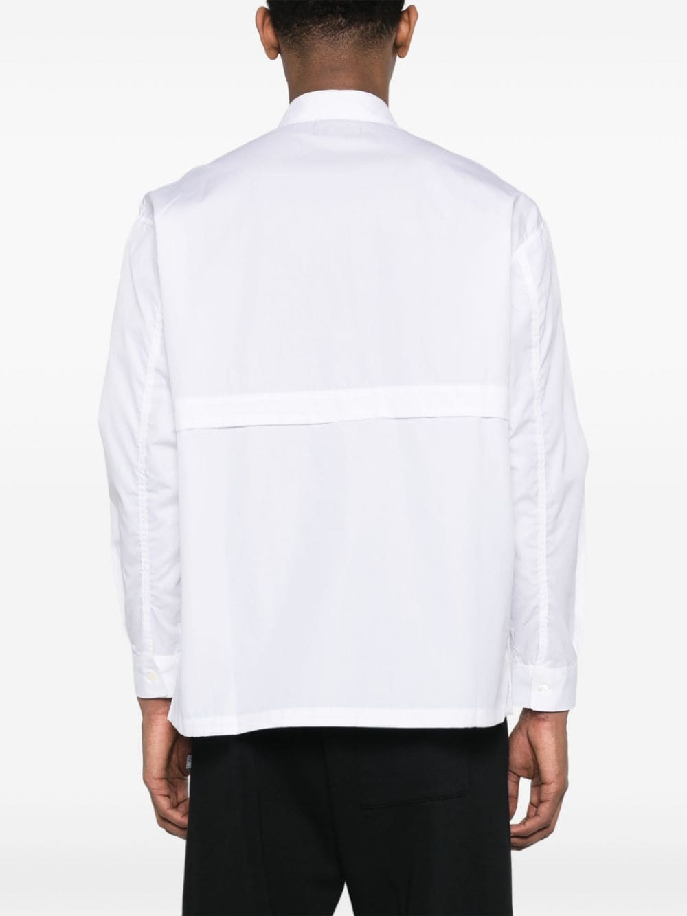 Shop Comme Des Garçons Homme Deux Drawstring-hem Cotton Shirt In 白色