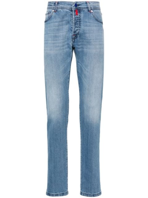 Kiton jeans tapered con tiro medio