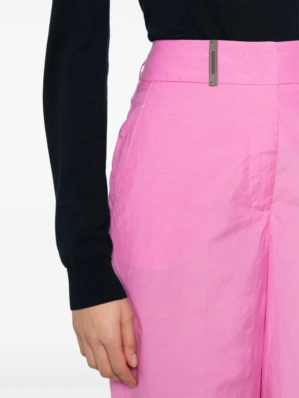 Peserico Pressed-crease Straight Trousers In Pink