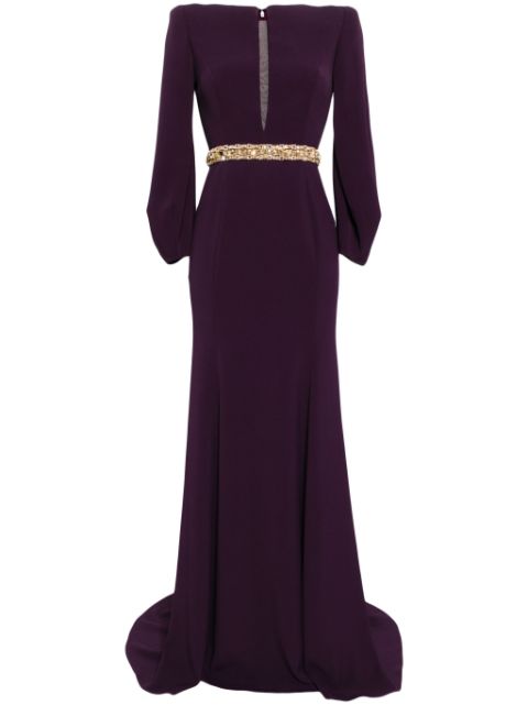 Jenny Packham Layla crystal-embellished crepe gown Women