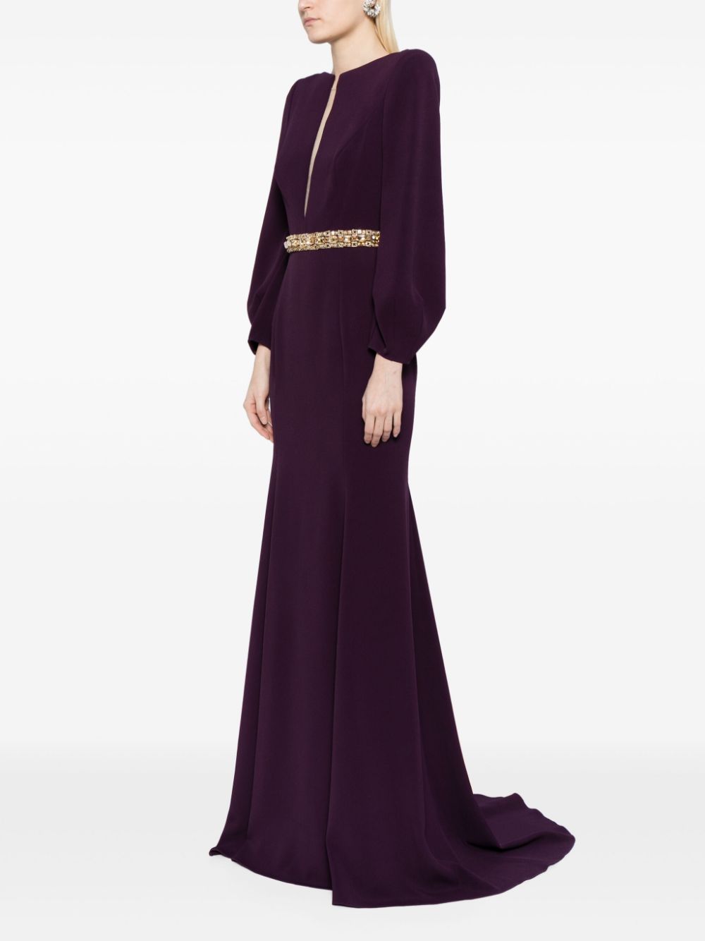 Jenny Packham Layla crystal-embellished crepe gown Women