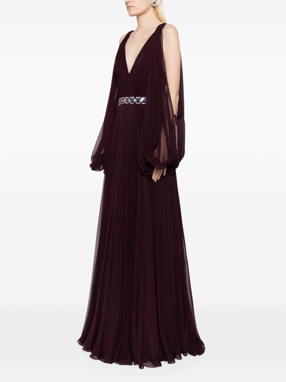 Jenny Packham Rapture cold-shoulder gown Women