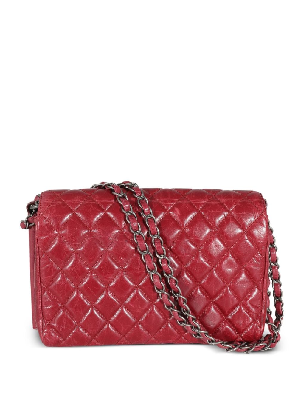 Pre-owned Chanel 2012 Flap Boy-lock Shoulder Bag In Red