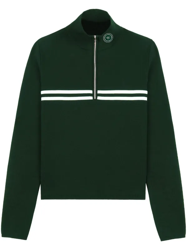 Sporty and rich green fleece outlet quarter zip