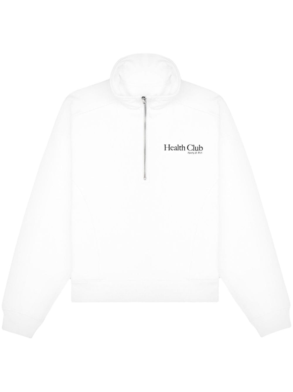 Sporty And Rich Health Club Quarter-zip Sweatshirt In 白色