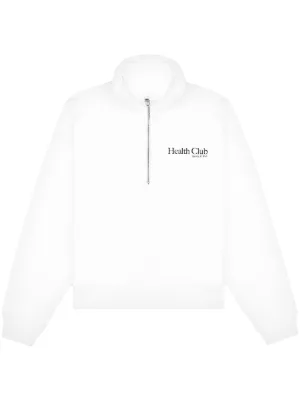 ★Sporty & Rich★ Tank Logo Half Zip-Up Sweatshirt White QZA Sporty & Rich - Tank Quarter Zip | HBX - Globally Curated