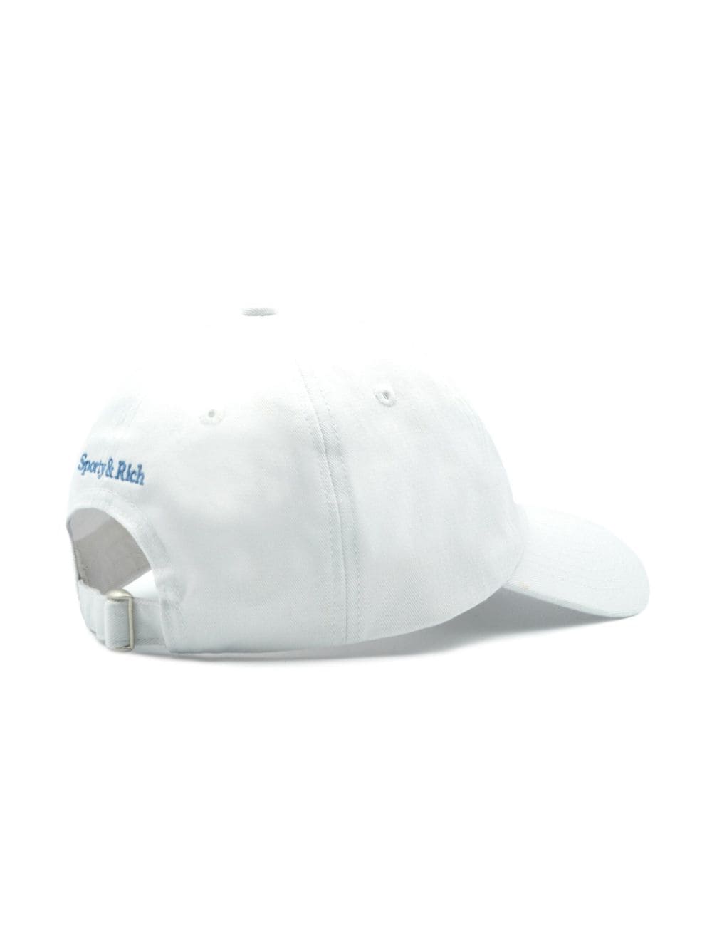 Shop Sporty And Rich Logo-embroidered Cotton Baseball Cap In White