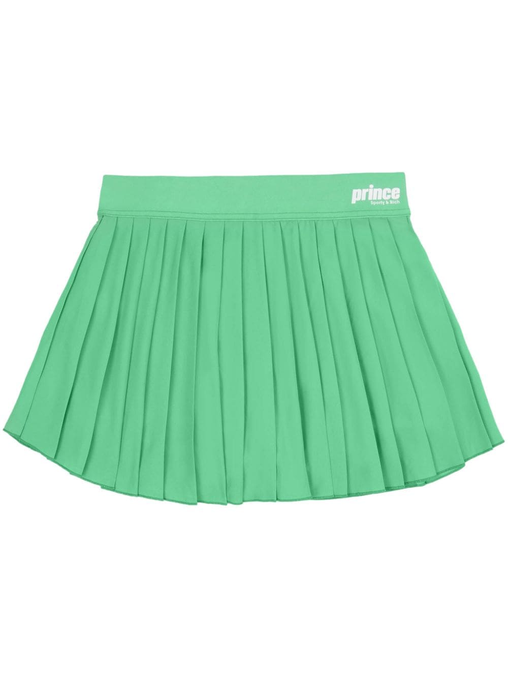 Sporty And Rich Prince Sporty Pleated Miniskirt In Green
