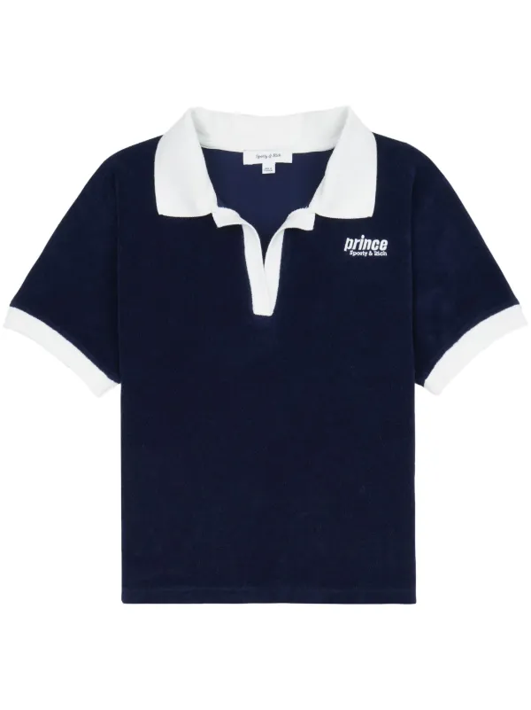 Tシャツ・カットソー Sporty & Rich Women's Prince Short Sleeve Polo PO521NA SPORTY & RICH Women's Prince Short Sleeve Polo Shirt PO521NA