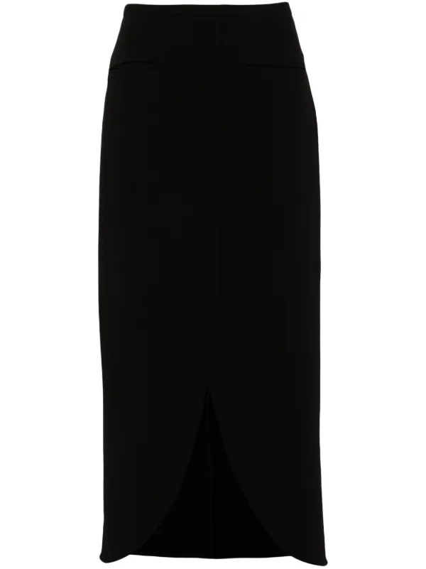Courrèges Ellipse Tailored Maxi Skirt Black FARFETCH IN