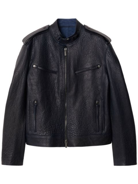 Burberry zip-up leather jacket