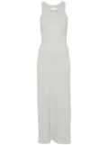 Rabanne logo-patch maxi dress - Grey