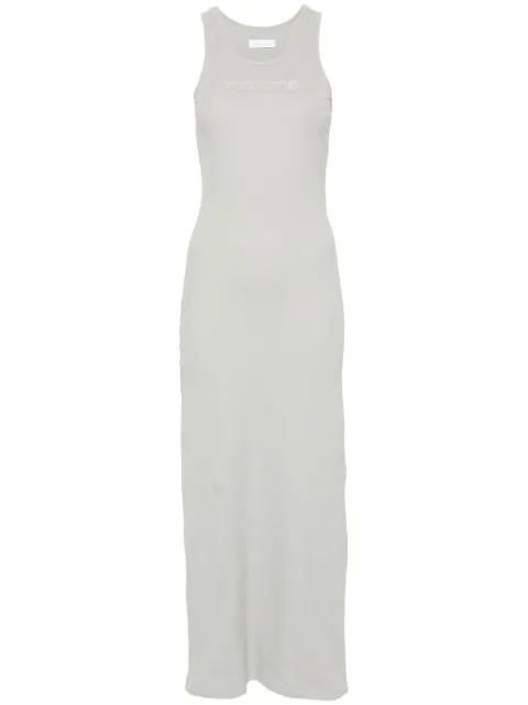 Rabanne logo-patch maxi dress