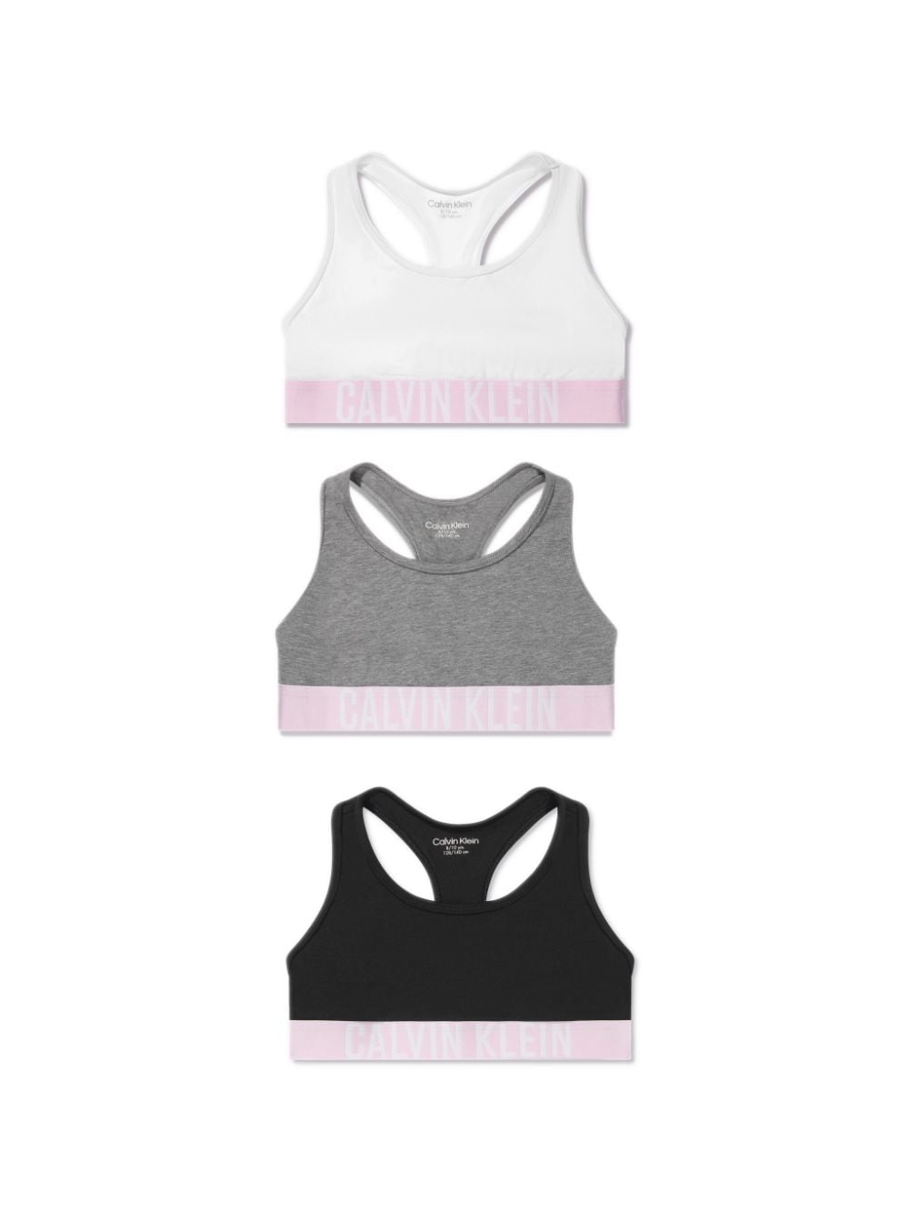 Image 1 of Calvin Klein Kids logo band sports bra (pack of three)
