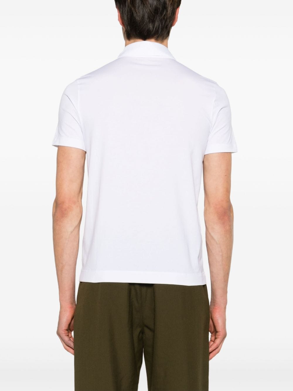 Shop Cruciani Spread-collar Polo Shirt In White