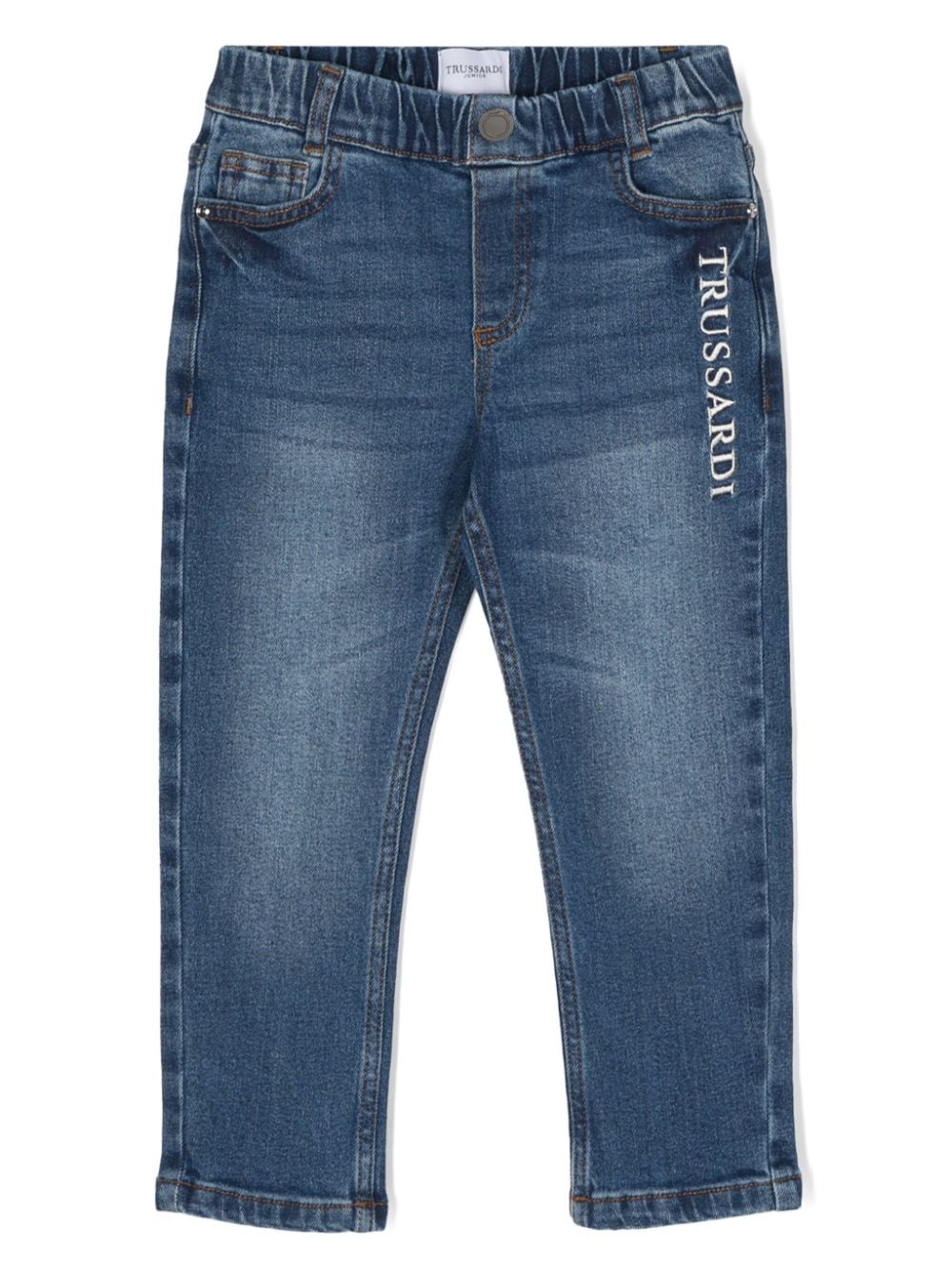TRUSSARDI JUNIOR Jeans met geborduurd logo Blauw