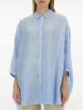 120% Lino long button-down shirt - Blue