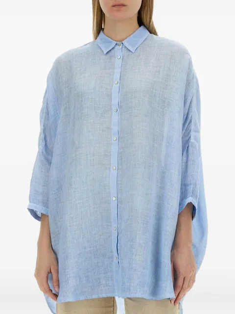 120% Lino long button-down shirt
