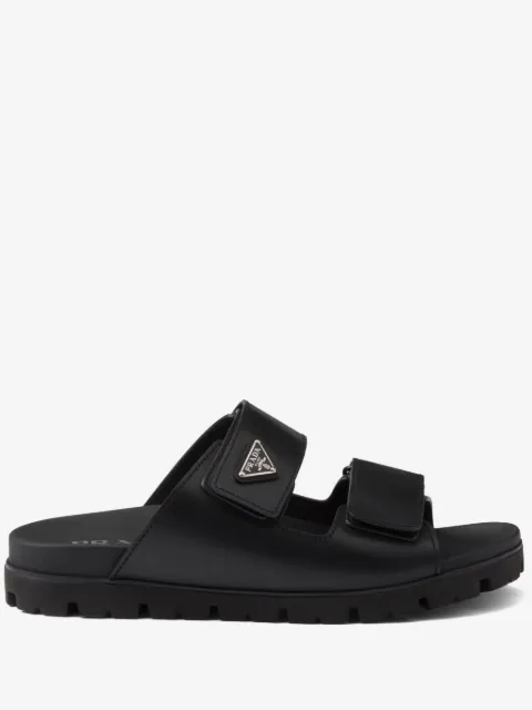 Prada leather strap slides