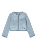 LIU JO star-stud embellished denim jacket - Blue