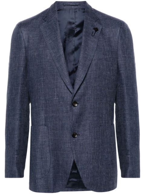 Lardini interwoven single-breasted blazer