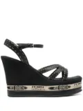 Fendi Pre-Owned 2000s 110mm logo-plaque shoes - Black