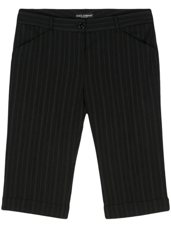 パンツ Dolce & Gabbbana 2000's Dolce & Gabbana Pre-Owned 2000s ストライプ クロップドパンツ