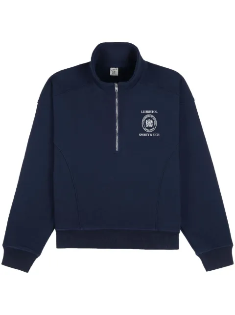 Sporty & Rich Crest Seal quarter-zip sweatshirt