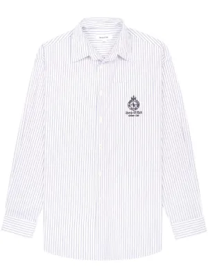 AMI Paris ストライプ シャツ | ブルー | FARFETCH JP