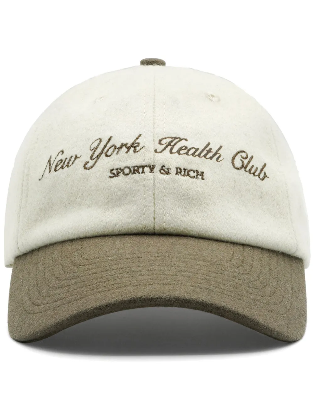 Sporty & Rich NY Health Club Wool Baseball Cap - Farfetch