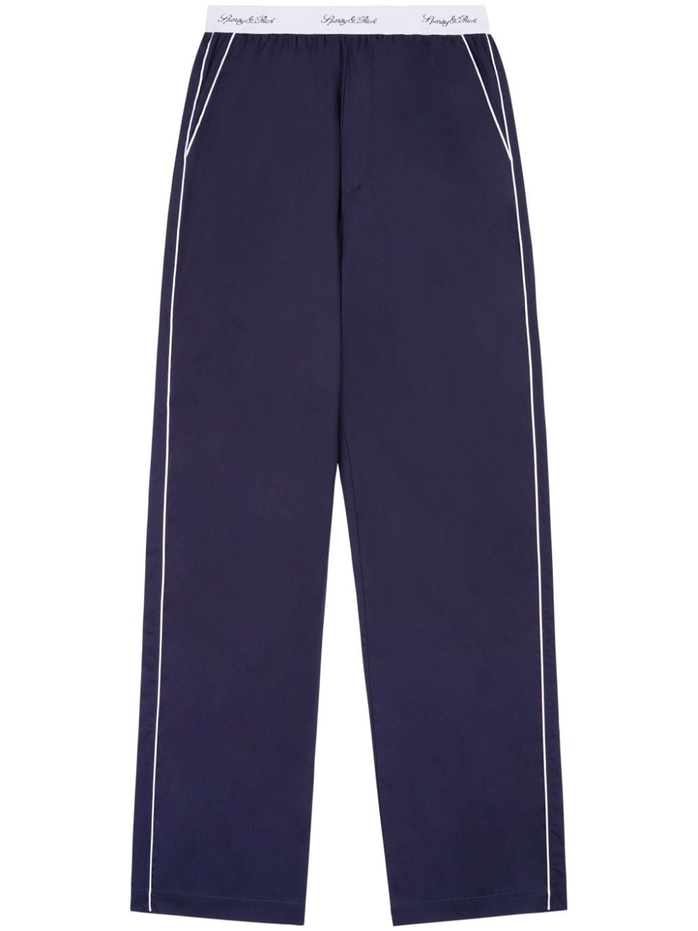 Sporty And Rich Vendome Pajama Pants In Blue