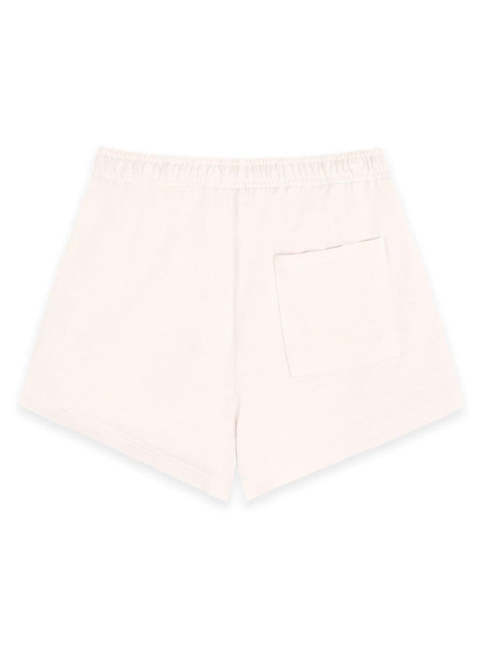 Shop Sporty And Rich Disco Lion Crest-print Shorts In Neutrals