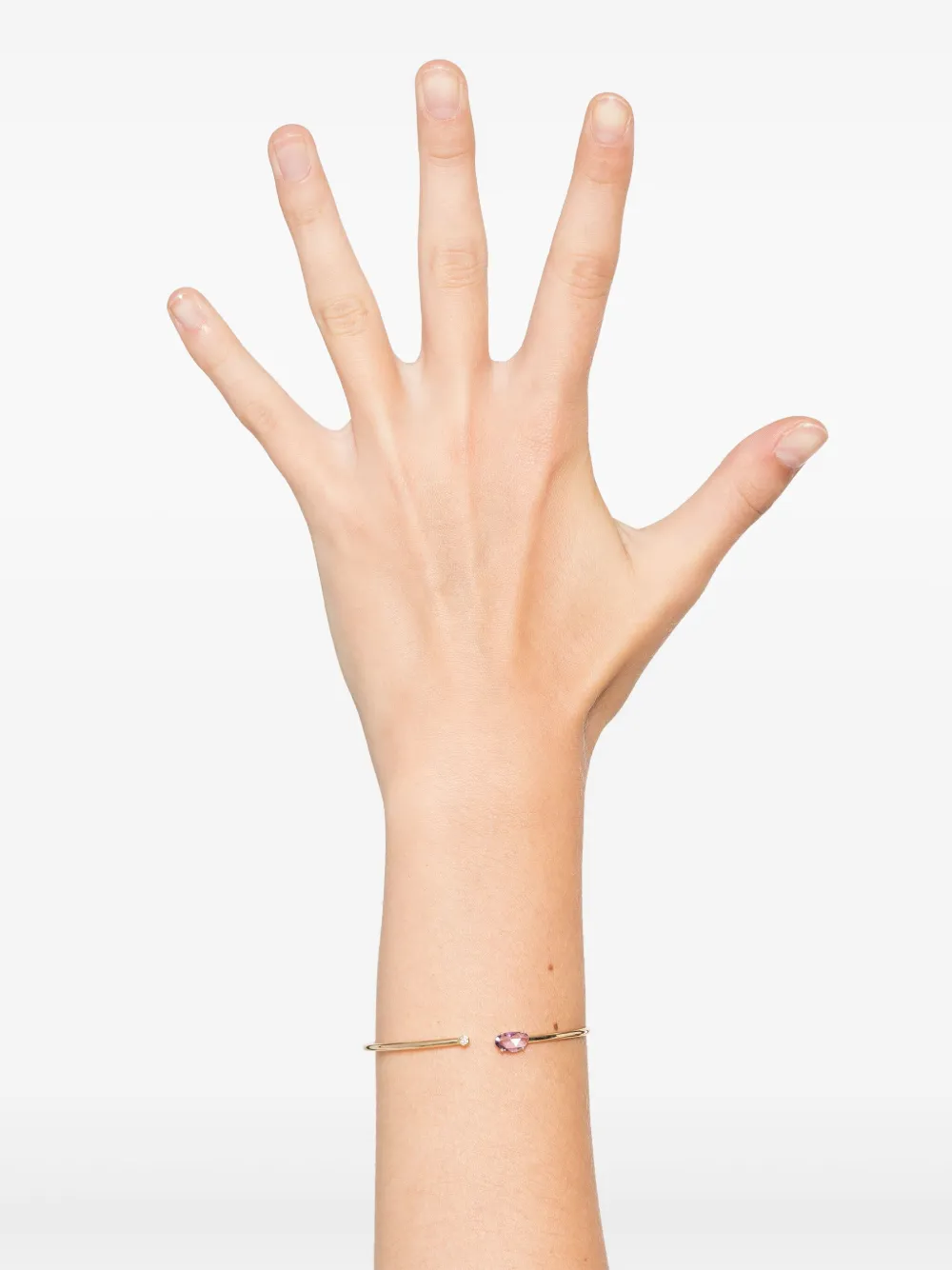 JIA JIA 14kt geelgouden Bendable armband met roze saffier