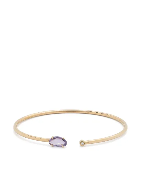 JIA JIA 14kt yellow gold Bendable pink sapphire cuff bracelet