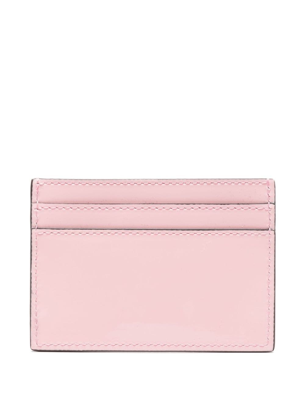 Shop Versace Medusa-plaque Leather Cardholder In Pink