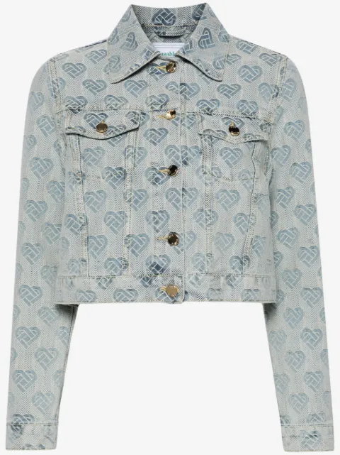 Casablanca veste en jean à cœur monogrammé