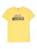 Moschino Kids Teddy Bear-print cotton T-shirt - Yellow