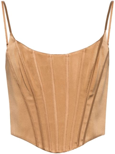 ZIMMERMANN silk-satin corset top