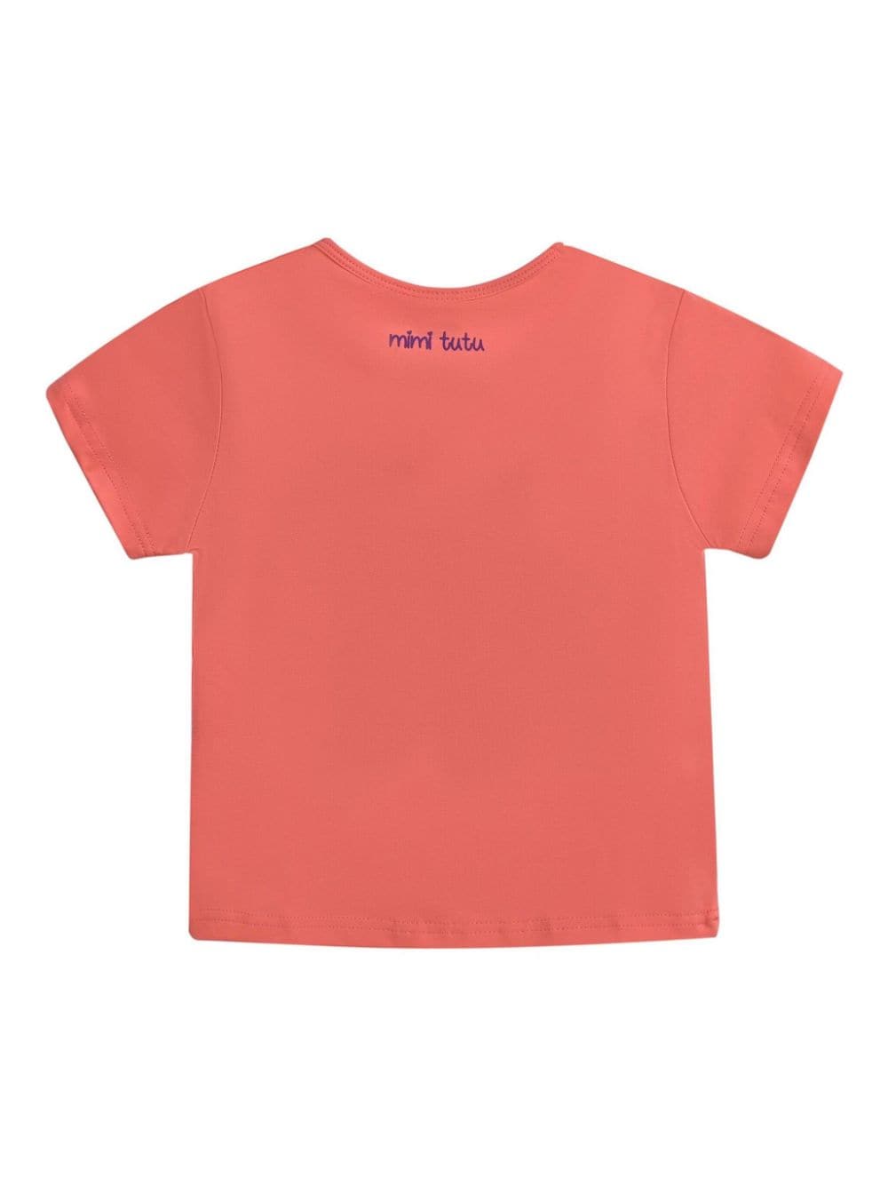 Shop Mimi Tutu Cat-appliqué T-shirt In 橘色