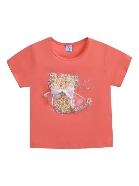 Mimi Tutu cat-appliqué T-shirt