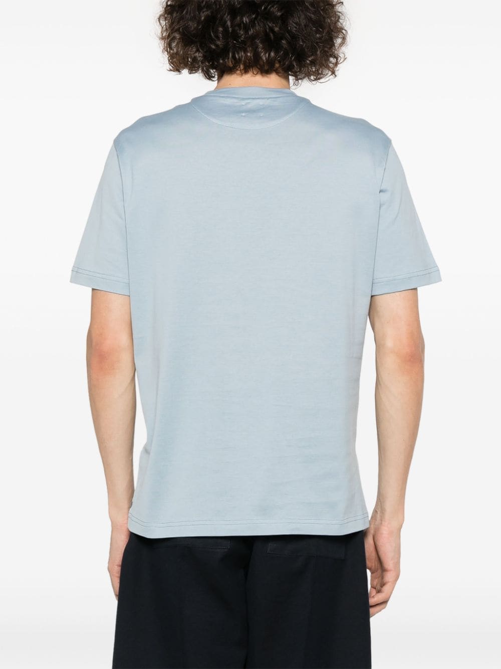 Shop Eleventy Cotton Jersey T-shirt In Blue