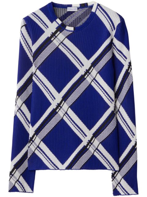 Burberry checked silk jumper Women