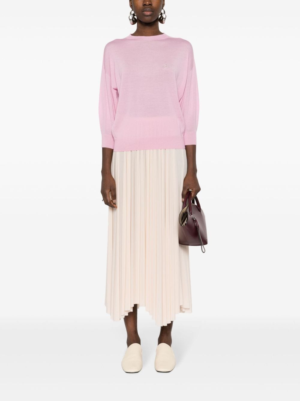 Shop Peserico Fine-knit Top In Pink